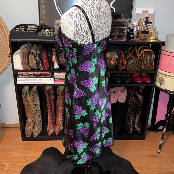 Vintage 90’s Joe Boxer Grape 🍇 Satin Slip Dress - Picture 3 of 12